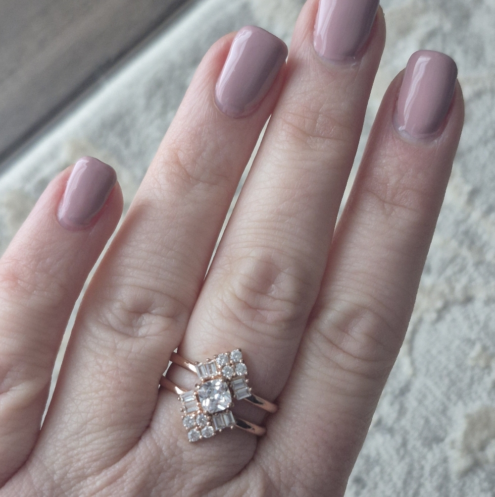 Rose Gold and Cluster Ring